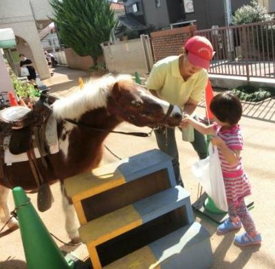 園庭が動物園に早変わり。